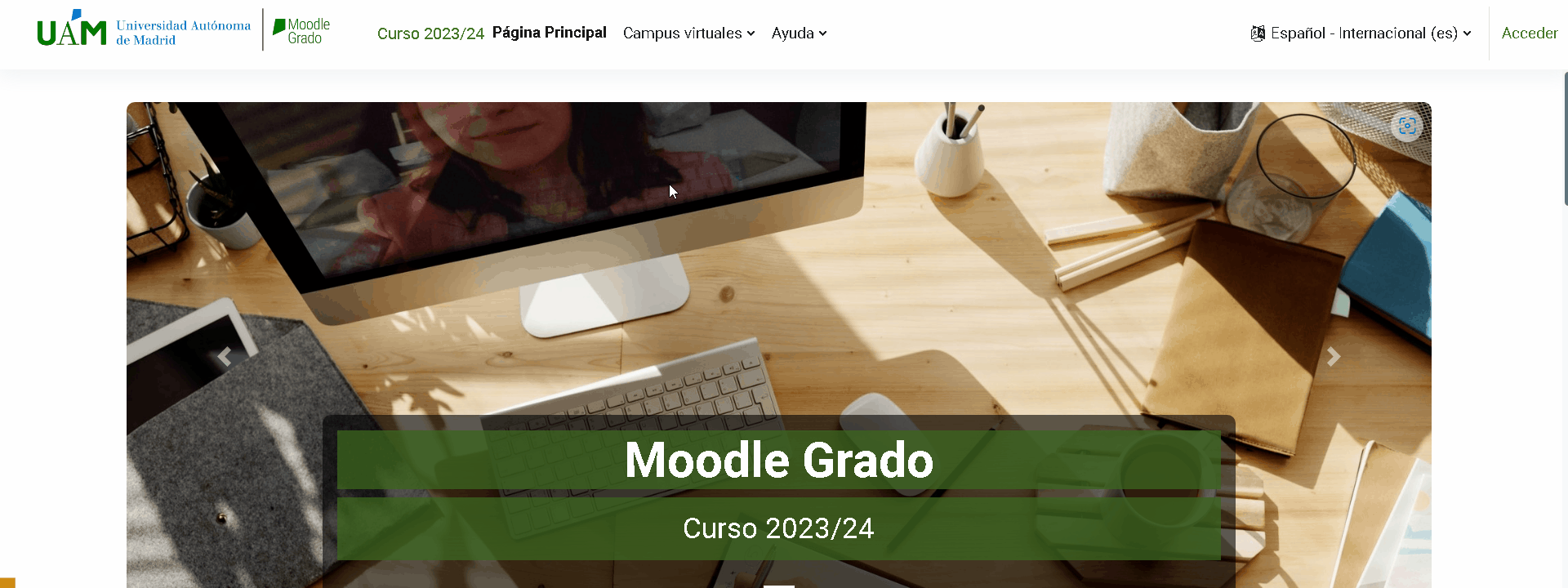Pestaña campus virtuales