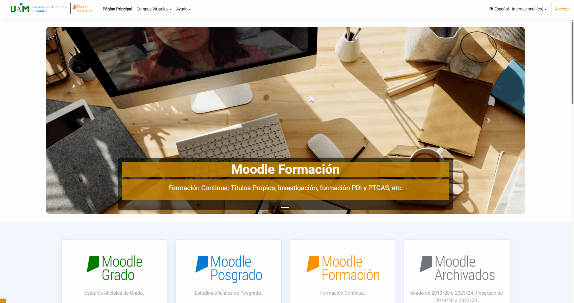 Crear cuenta Moodle formación