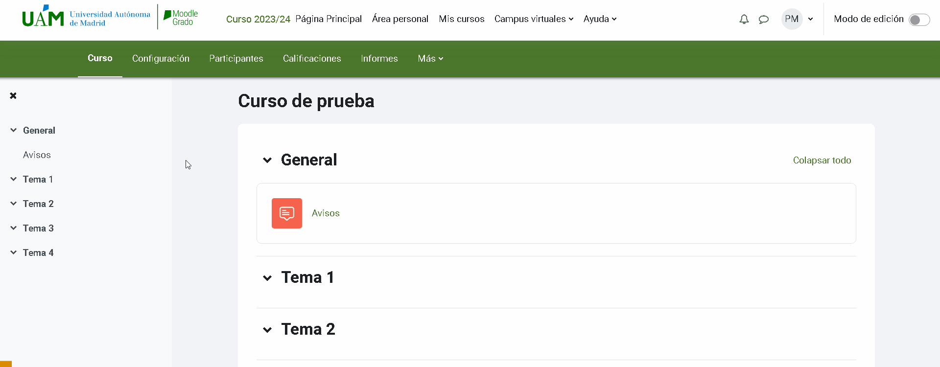 Matricular manualmente