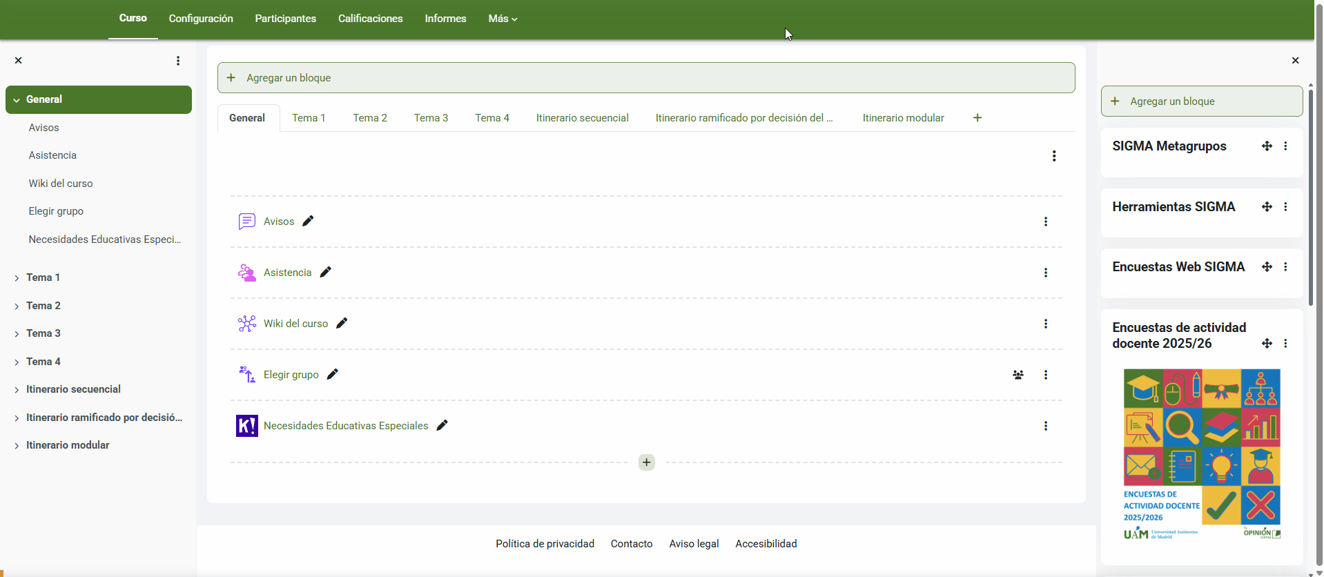 Cómo añadir un recurso de tipo URL en el curso de Moodle
