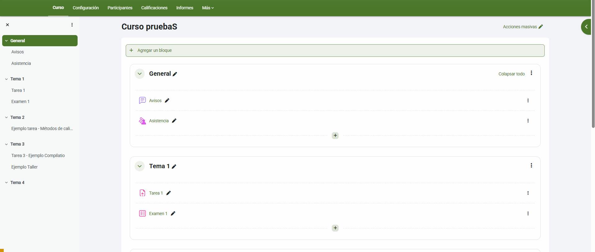 Menú de restricciones de acceso en una tarea