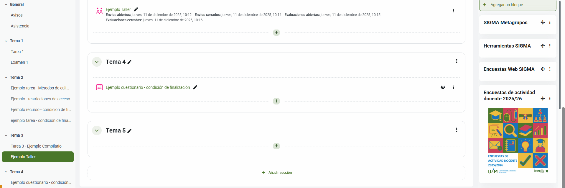 Establecer una condición de finalización para un cuestionario
