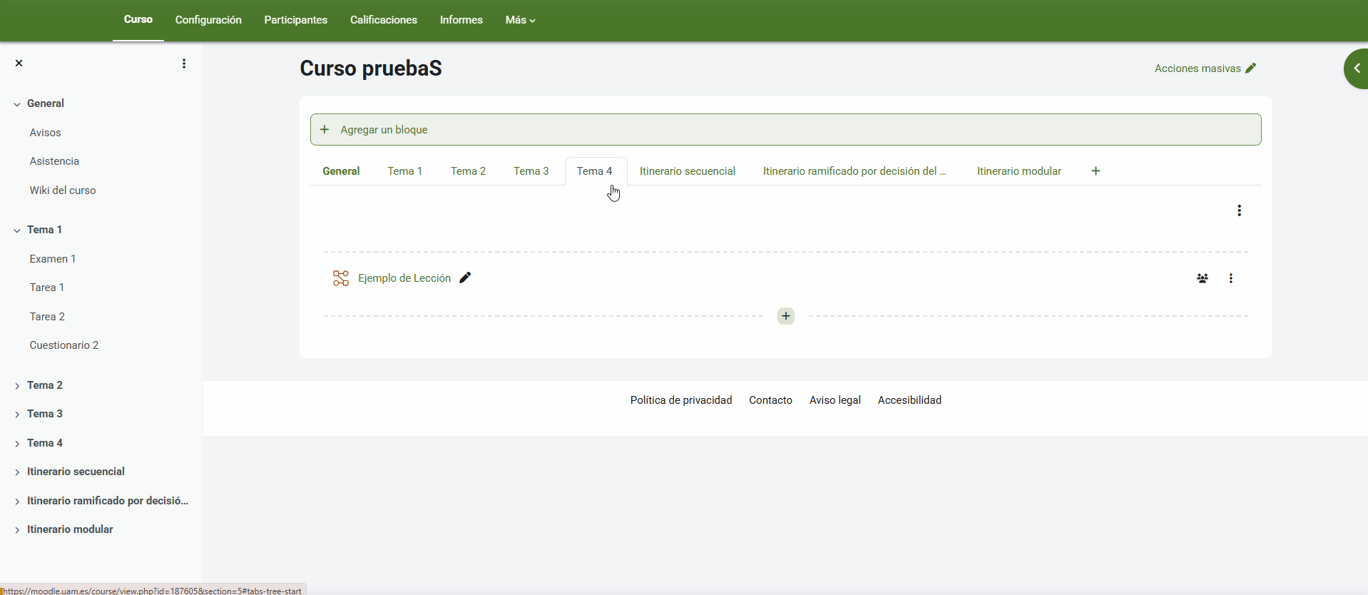 Ejemplo de Lección de Moodle