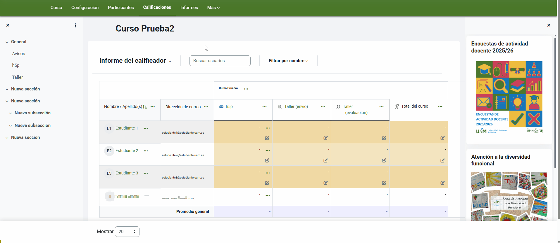 Subir calificaciones copiando y pegando datos de un Excel