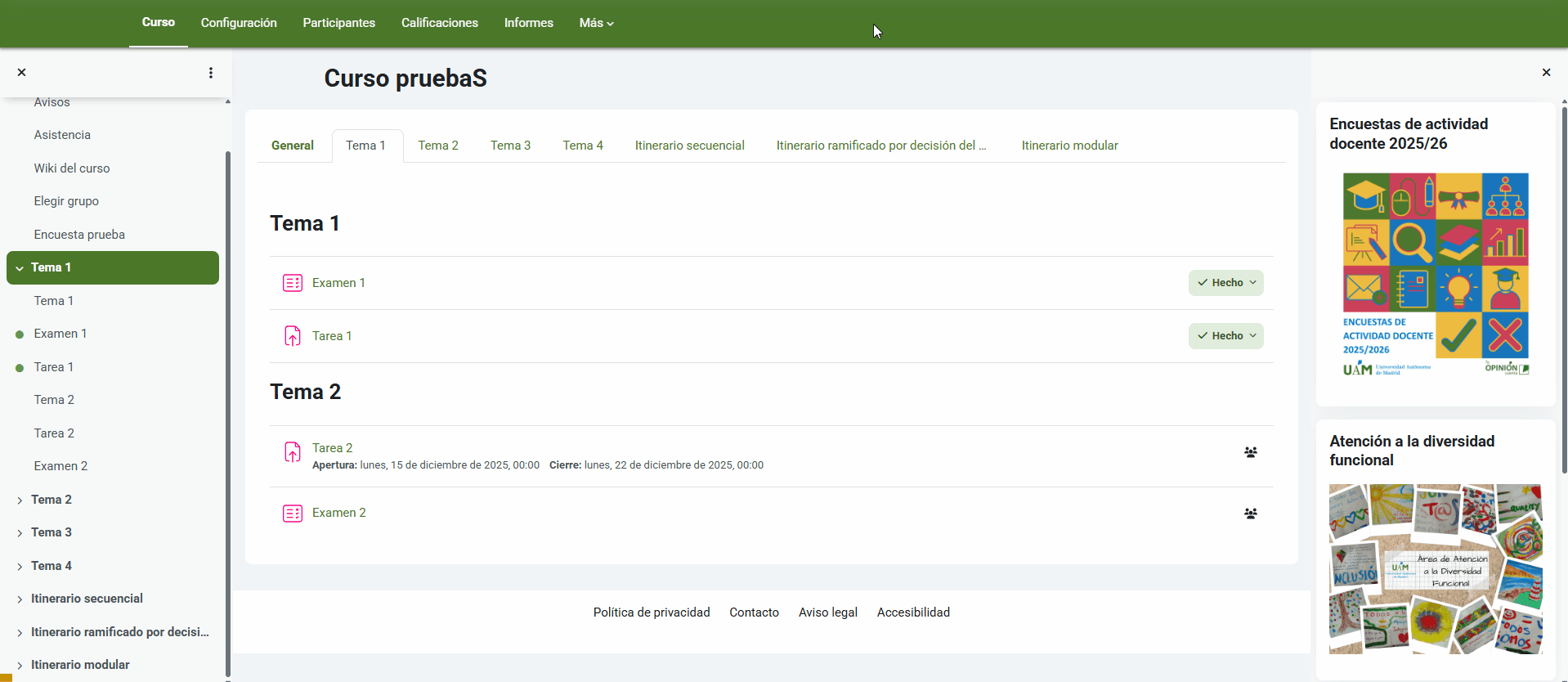 Cómo acceder al banco de preguntas de un curso