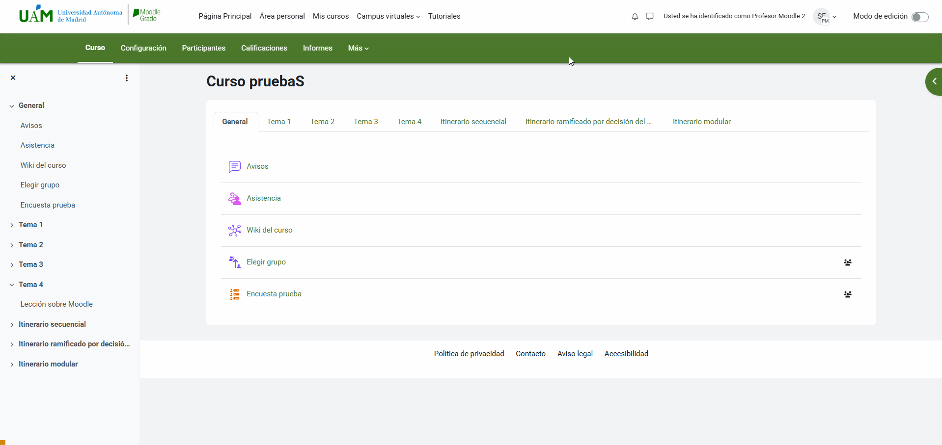Utilizar la mensajería de Moodle para hablar con un estudiante