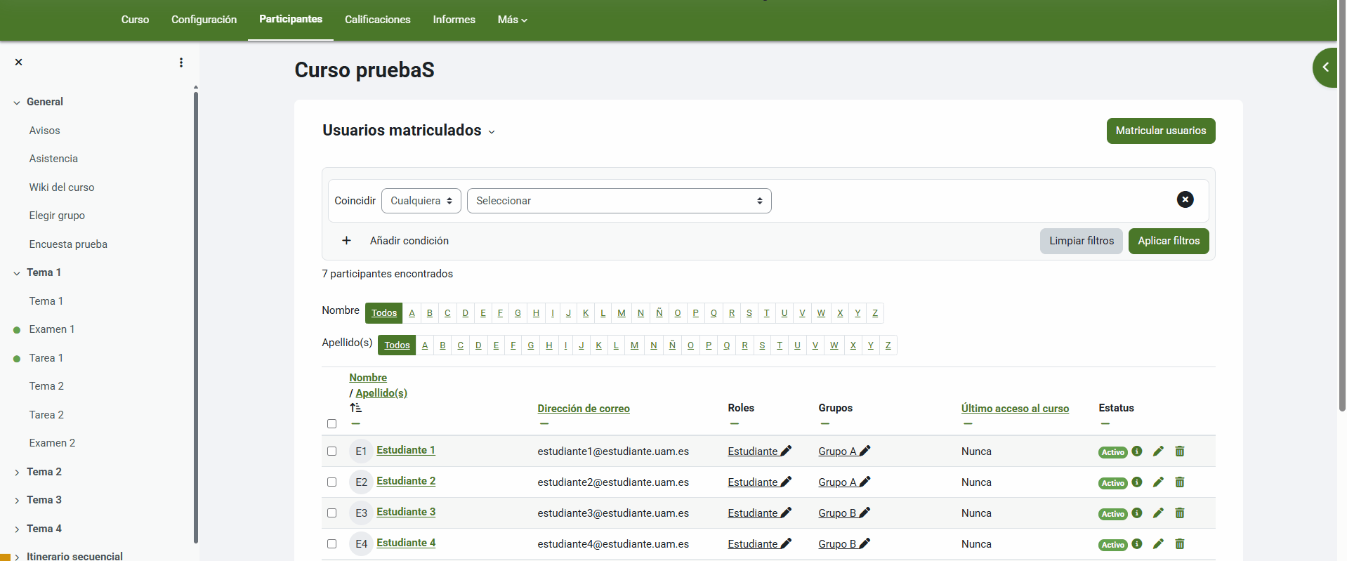 Cómo activar el chat grupal