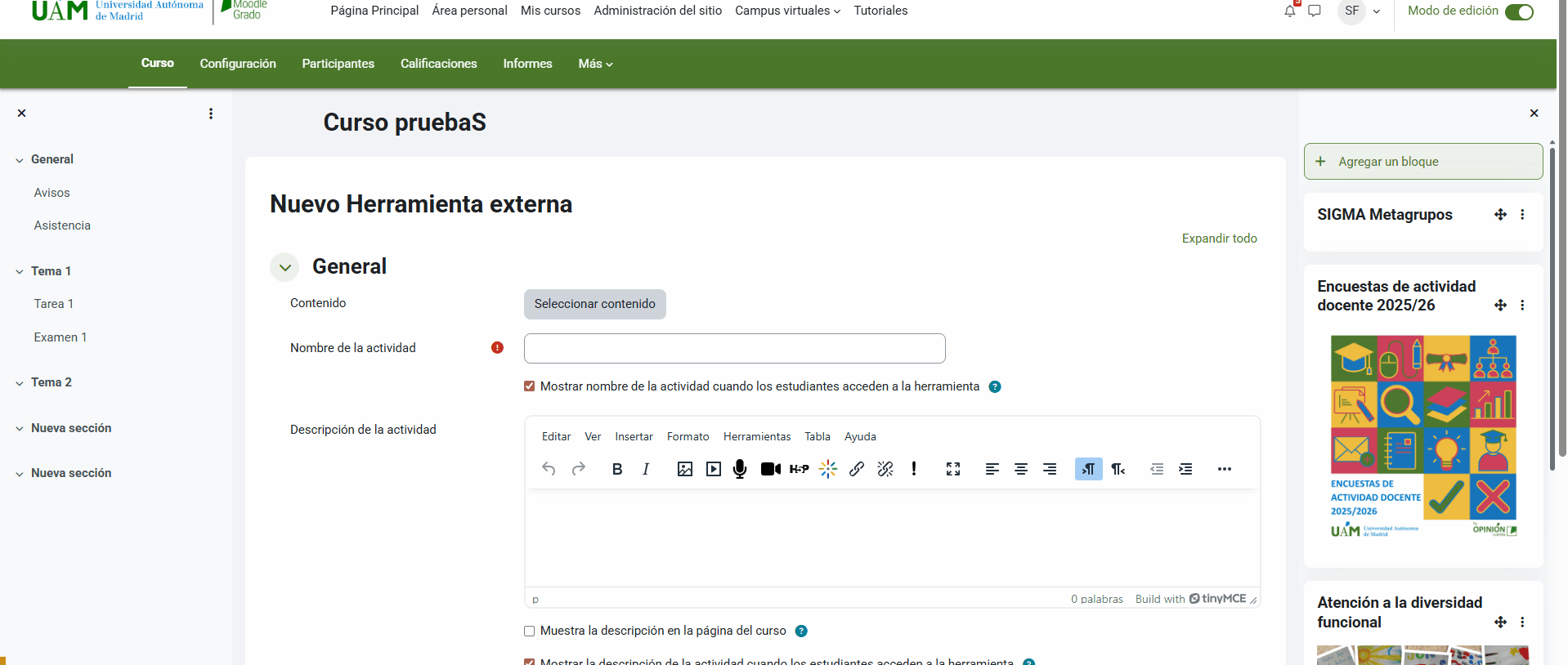 Selecciona el Kahoot que quiere enlazar