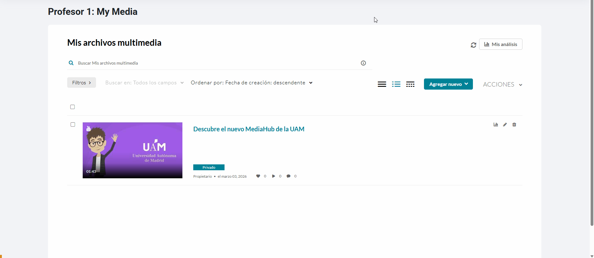 Cómo añadir un vídeo de Youtube a Kaltura