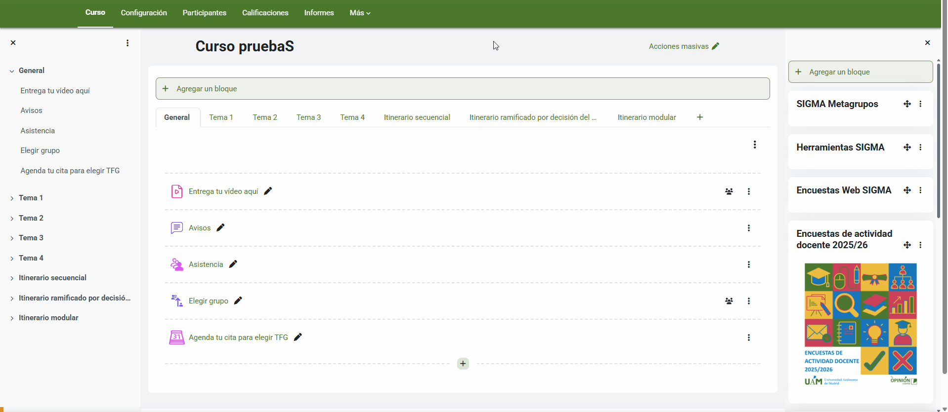 Cómo calificar una entrega de vídeos de Kaltura