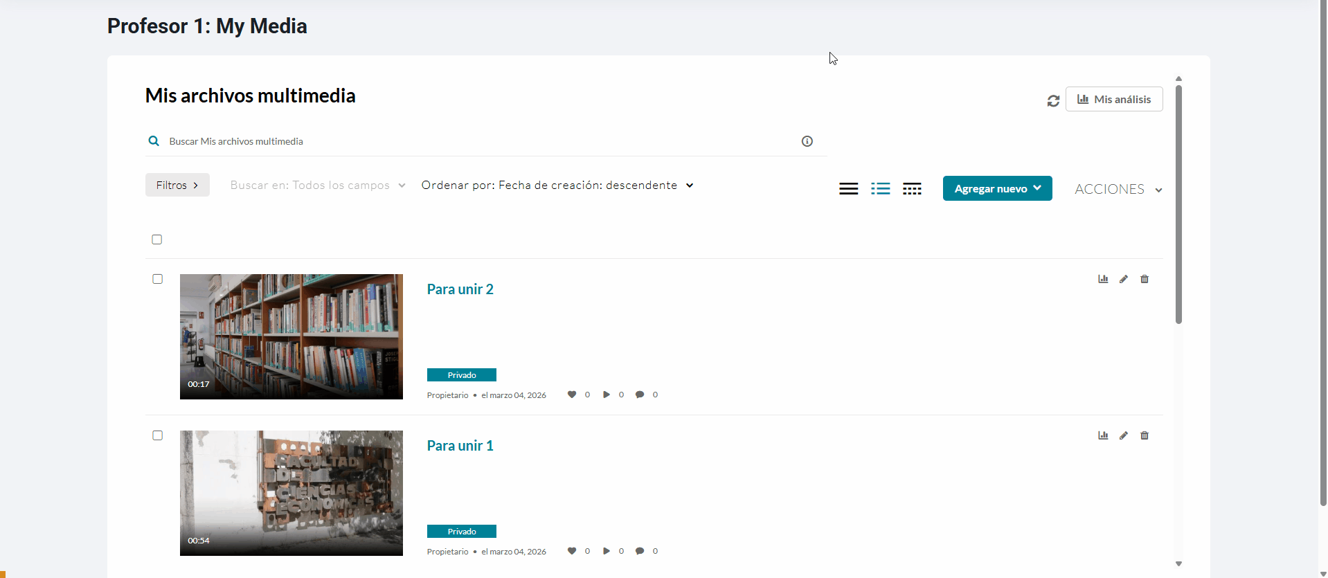 Cómo unir vídeos en Kaltura