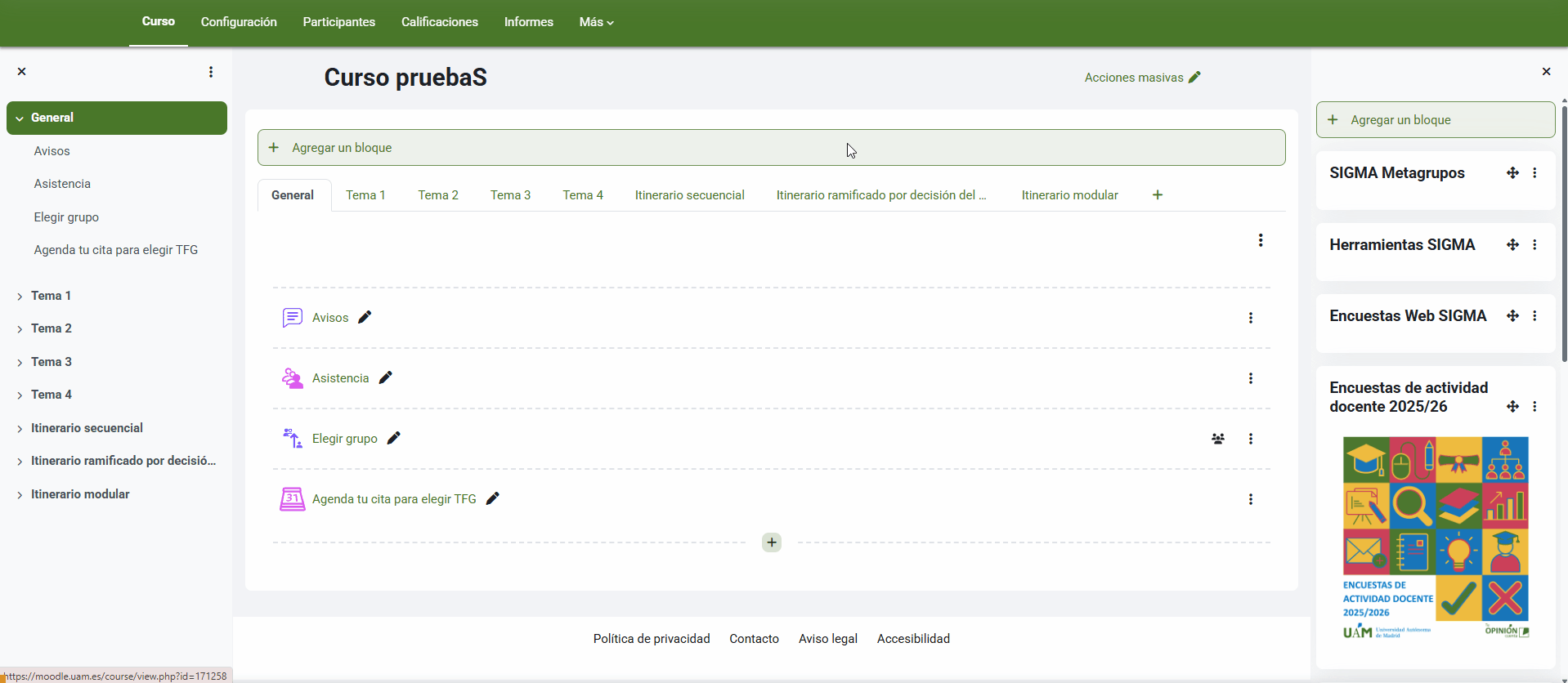 Añadir una actividad tipo Base de Datos a nuestro curso de Moodle