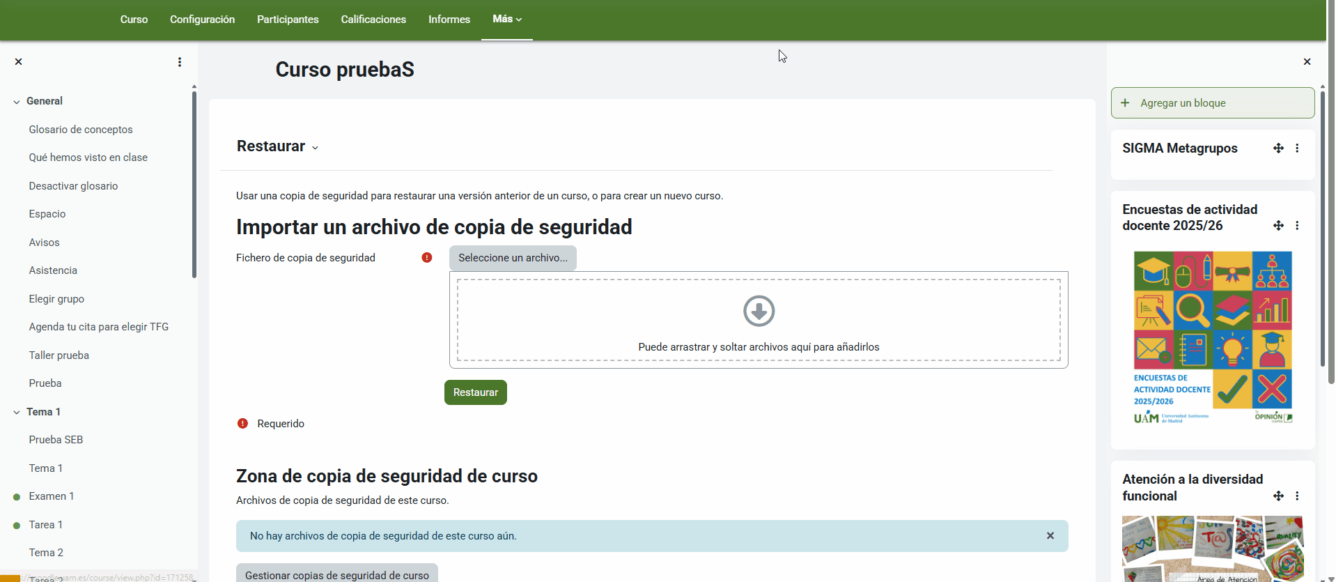 Gif que muestra cómo descargar la copia de seguridad