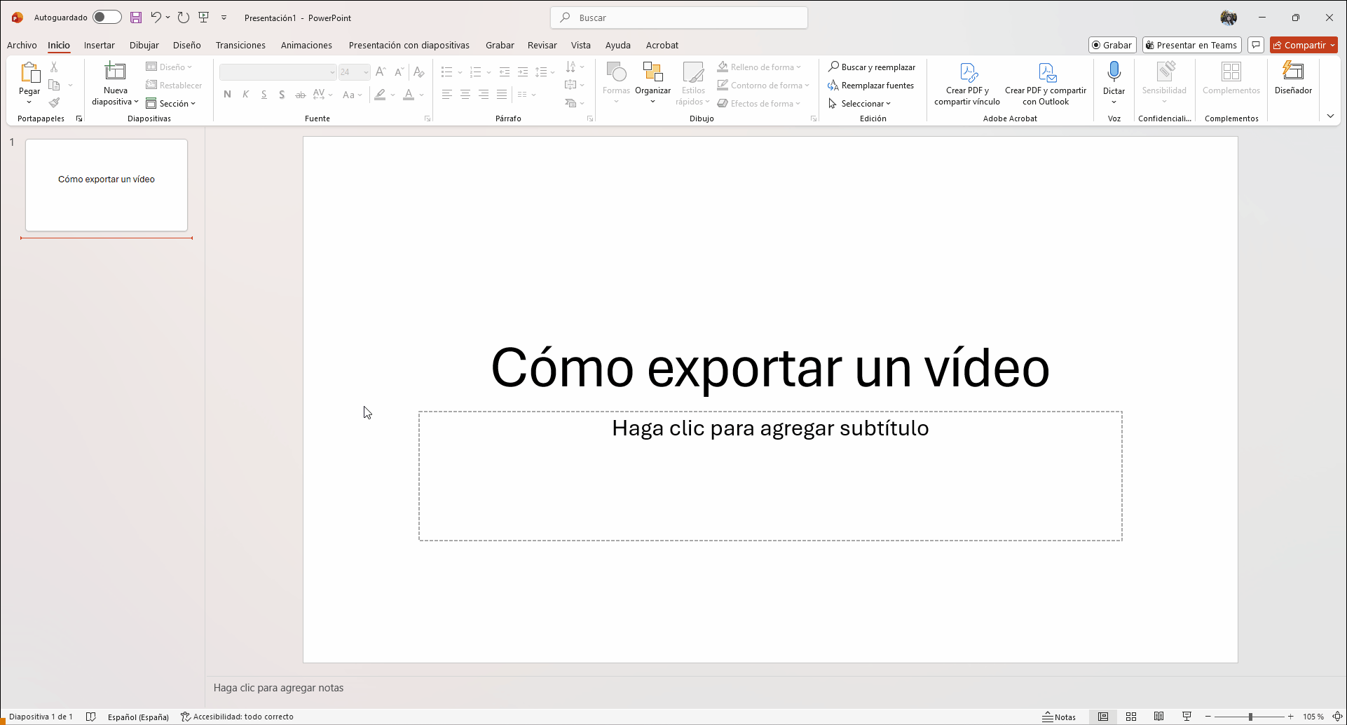 Cómo exportar una presentación de PowerPoint en formato vídeo MP4